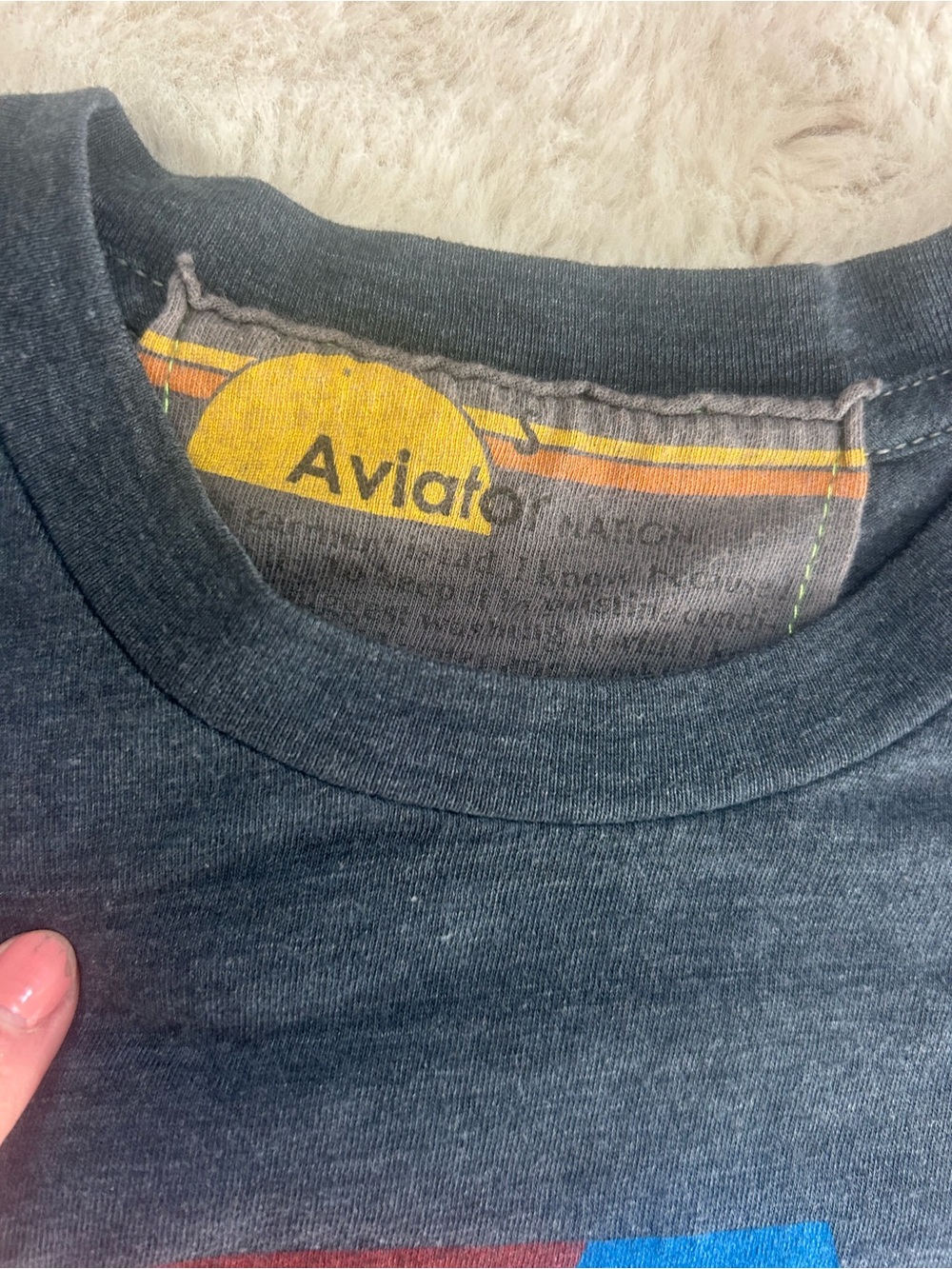 Aviator Nation Charcoal Tee size small - Picture 2 of 5